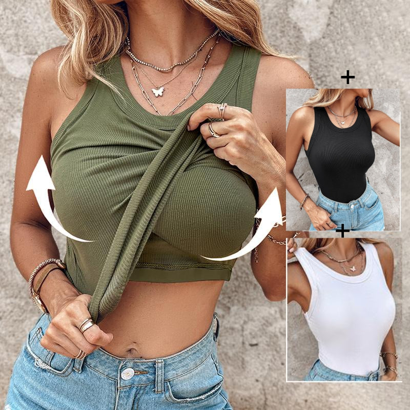 REGATA COM SUTIÃ EMBUTIDO (COMPRE 1 LEVE 3)